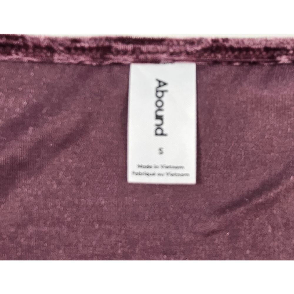 NWT Abound Nordstrom new purple velour long sleeve crop top small S y2k 90s - Picture 3 of 7
